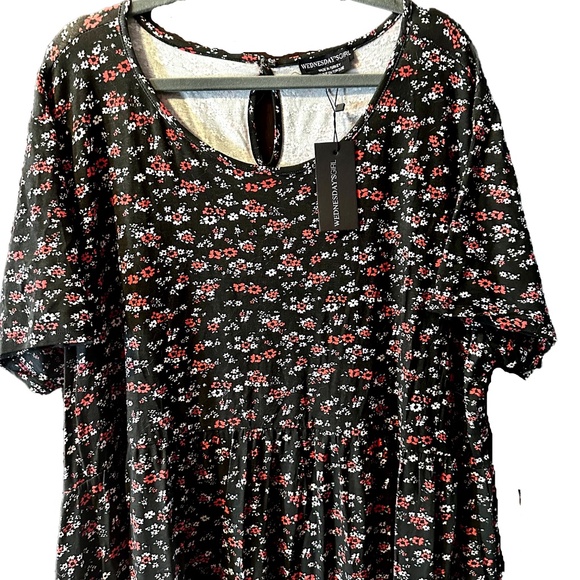 NWT Plus Size 26 Floral Spring Dress Knee Length - Picture 7 of 7